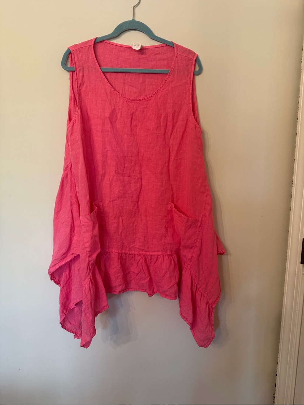 Match Point lagenlook 100% linen tunic dress size XL